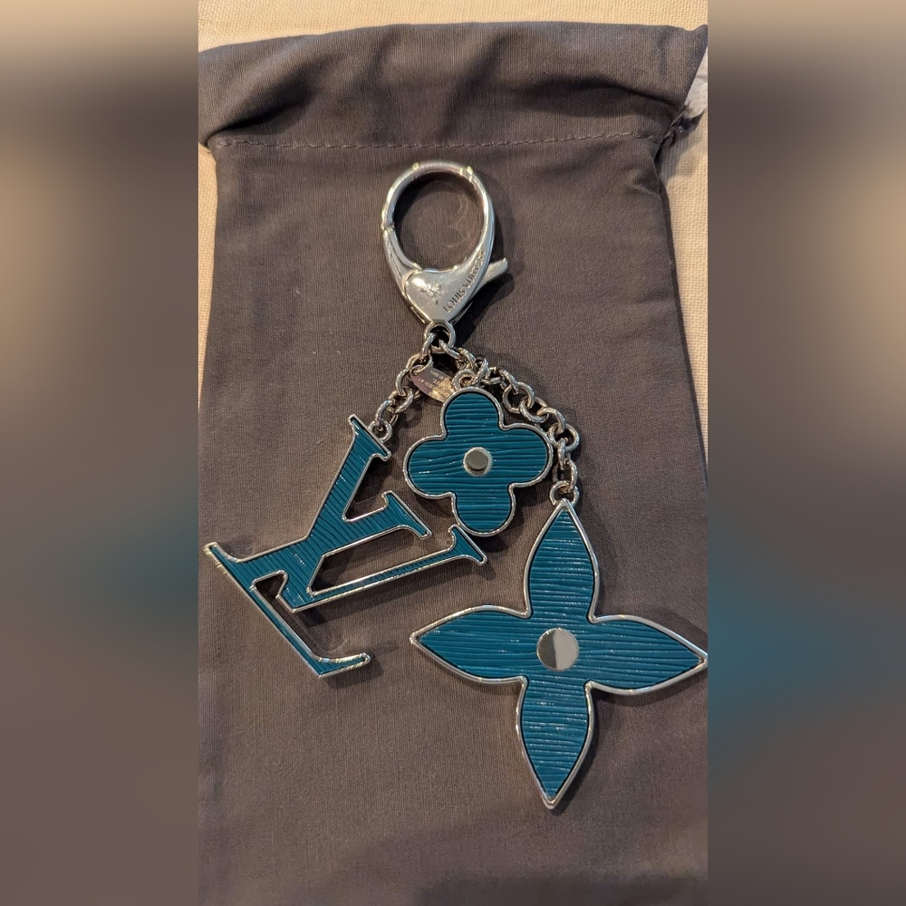 LV - Fleur d Epi Bag Charm Cyan